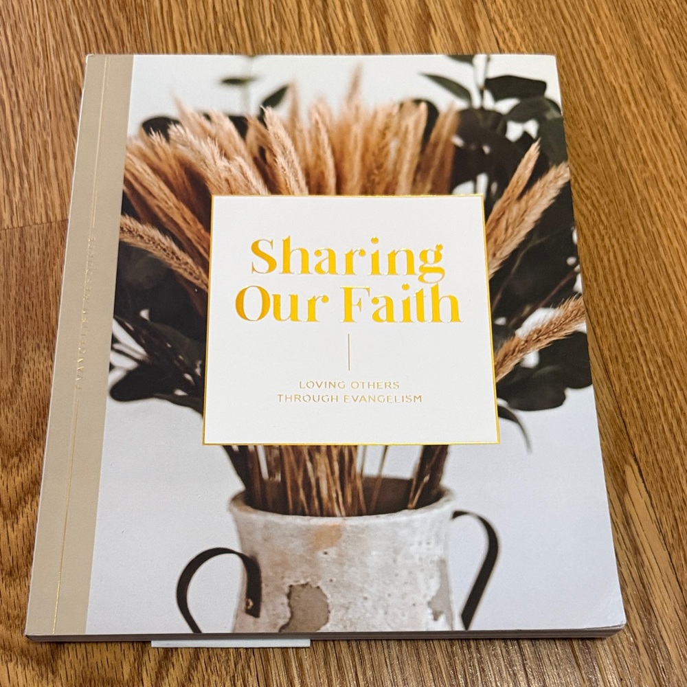 Sharing Our Faith Decorative Book in Cream and Brown
